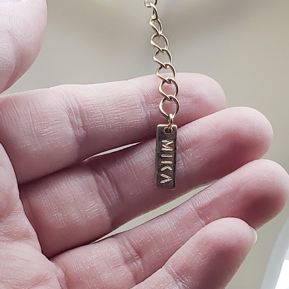 Mika Velvet Beaded Spacer Double Strand Choker - Picture 4 of 5